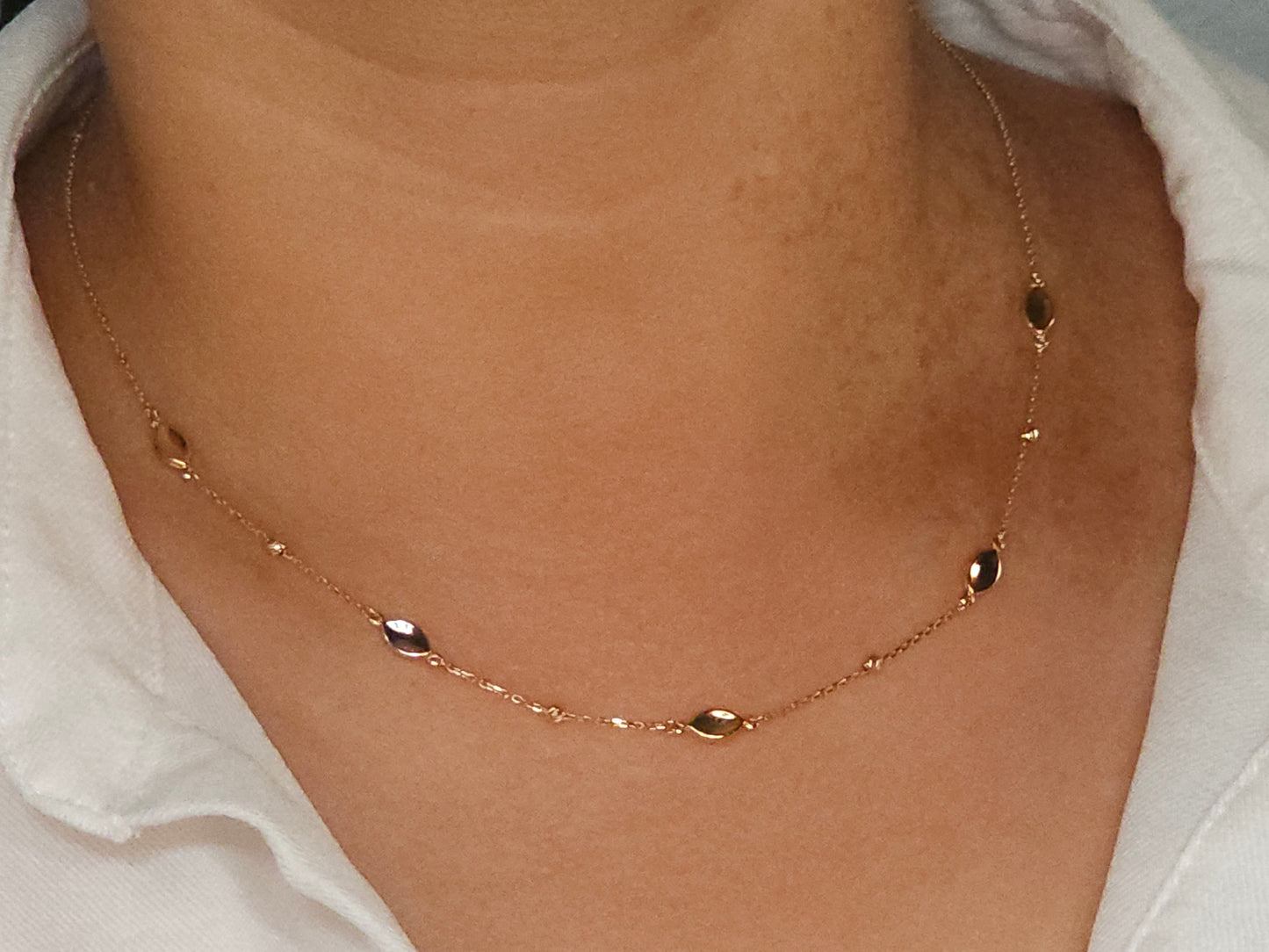 Necklace Choker Gold 3 tones