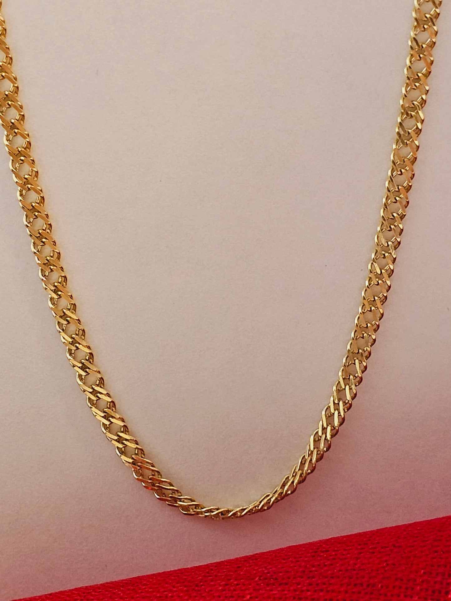 Choker Model Chain tejida gold solid 18k