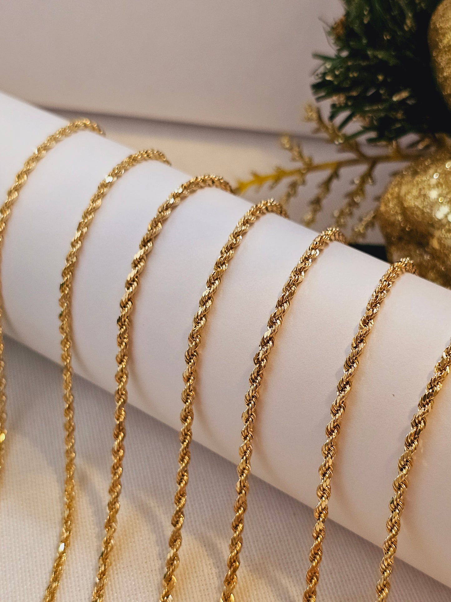 Solid Rope Chain 18 k Gold 20"