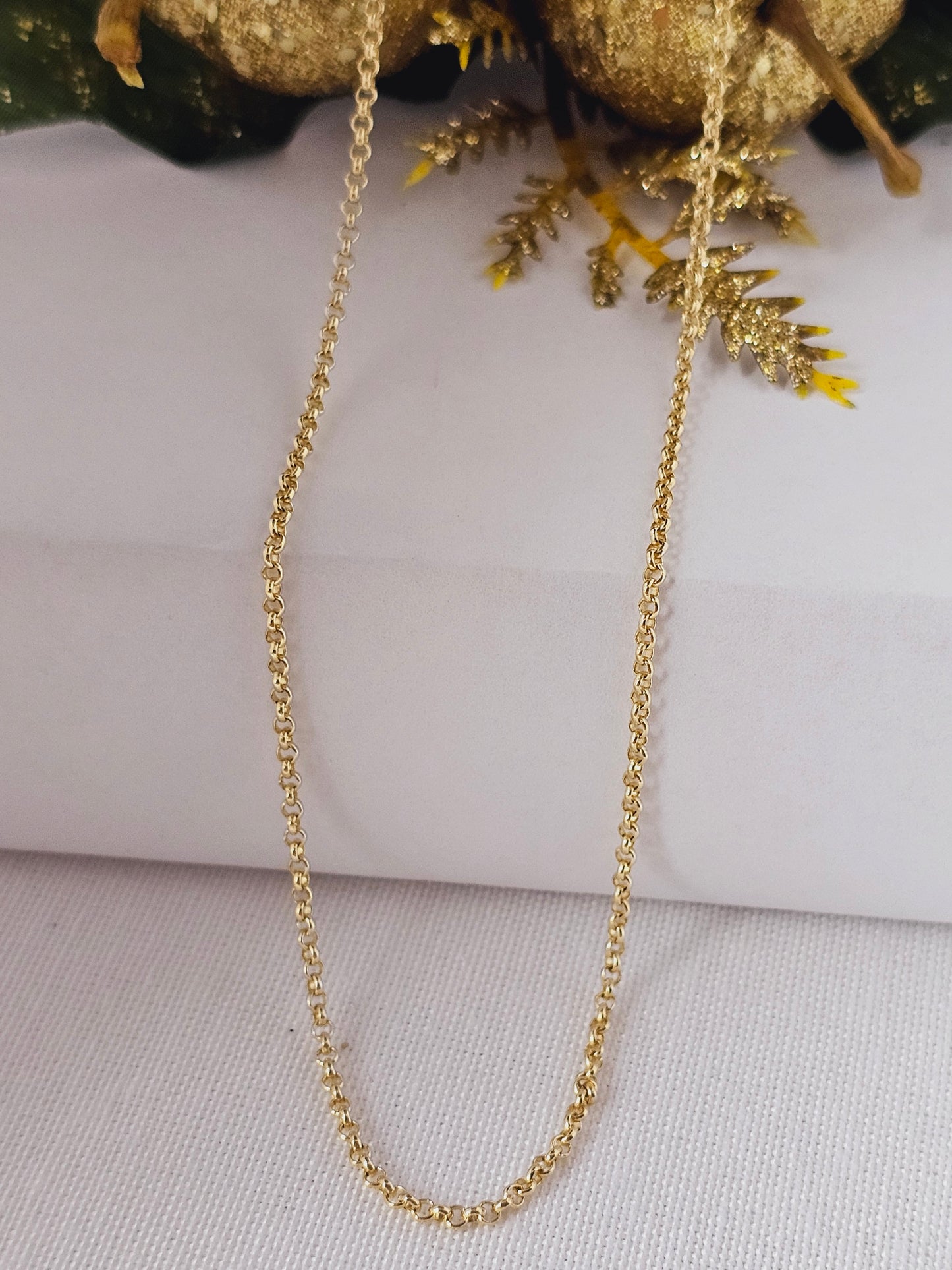 Solid Chain rolo gold 18k
