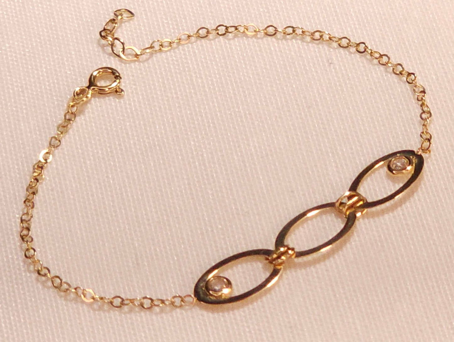 Bracelet con 3 Eslabones y cristales.