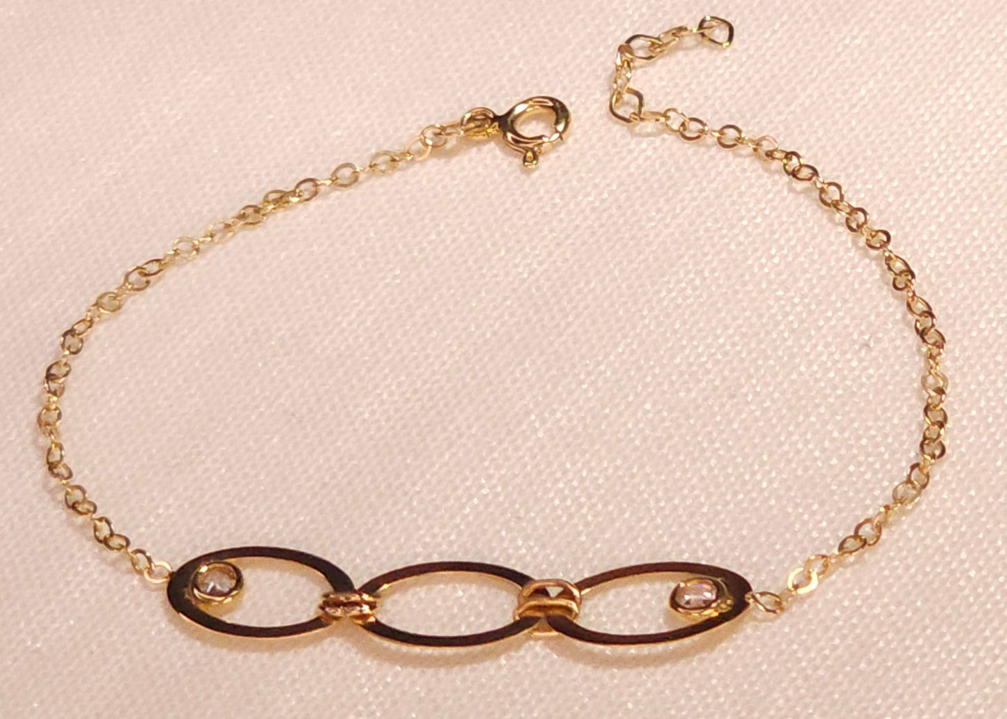 Bracelet con 3 Eslabones y cristales.