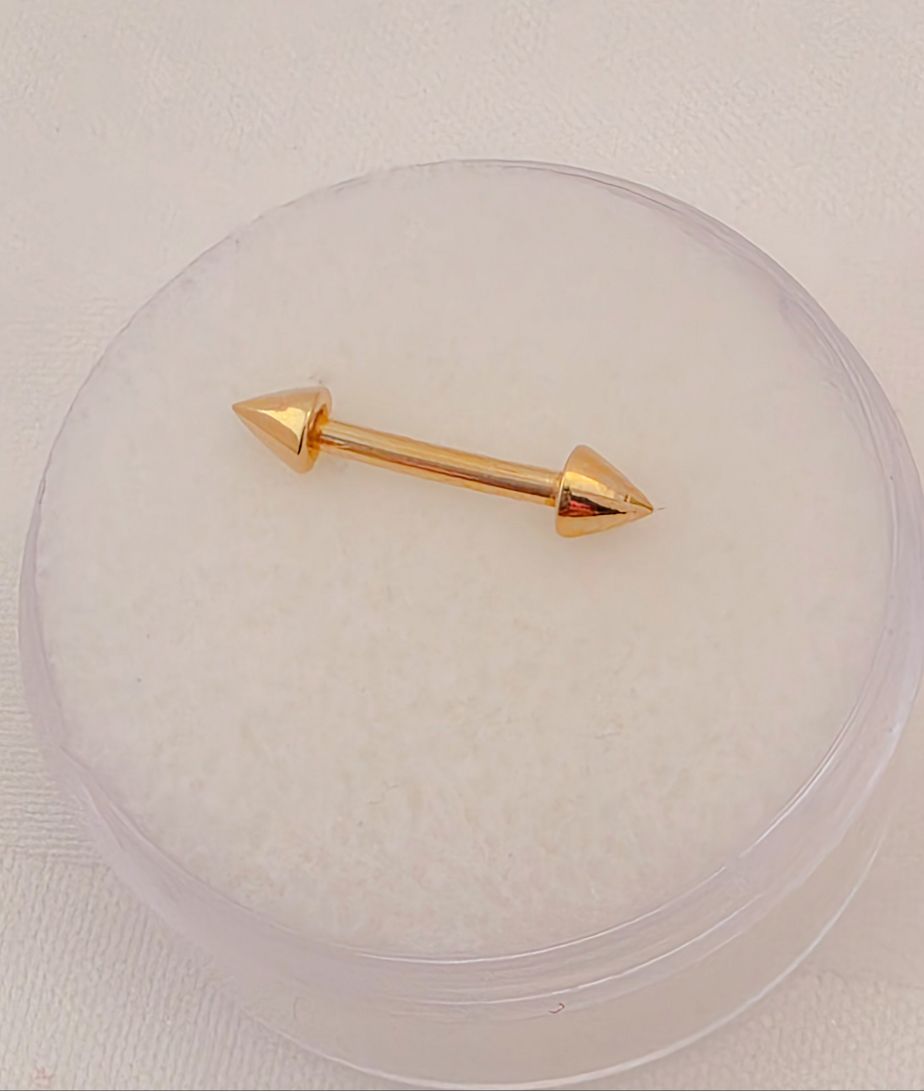 Arrow Eye brow piercing 14k gold