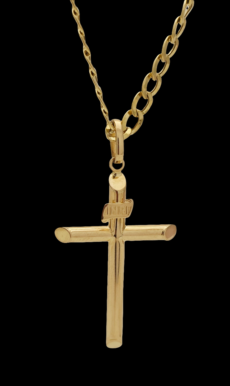 Cross pendant gold 14k