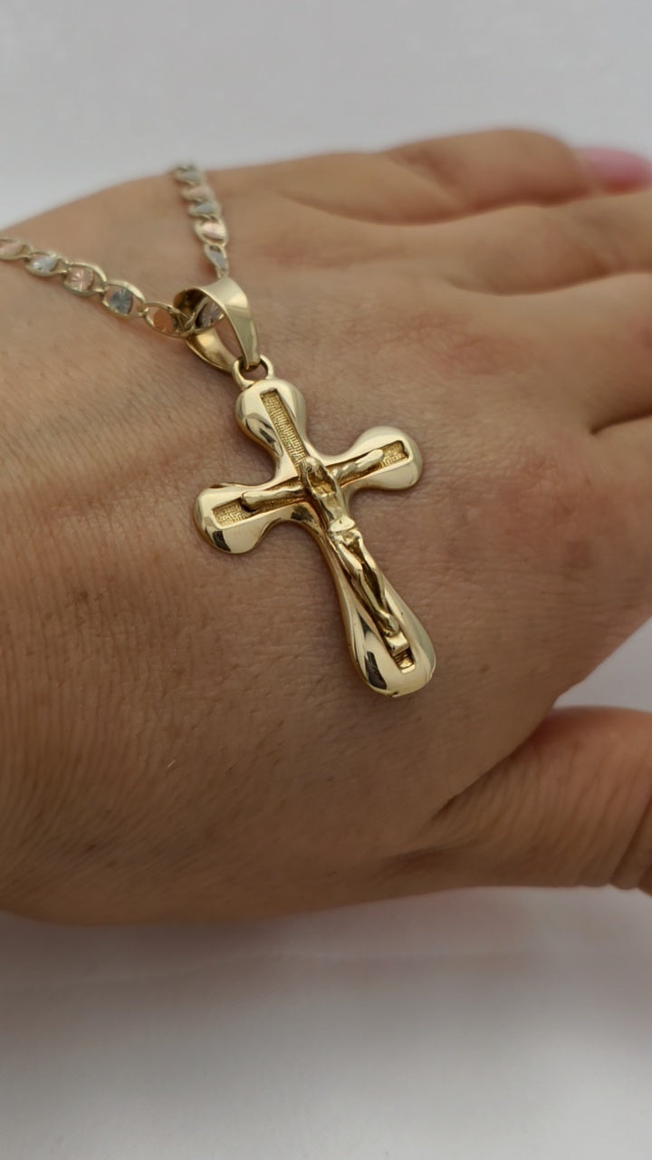 Cross pendant gold 18k