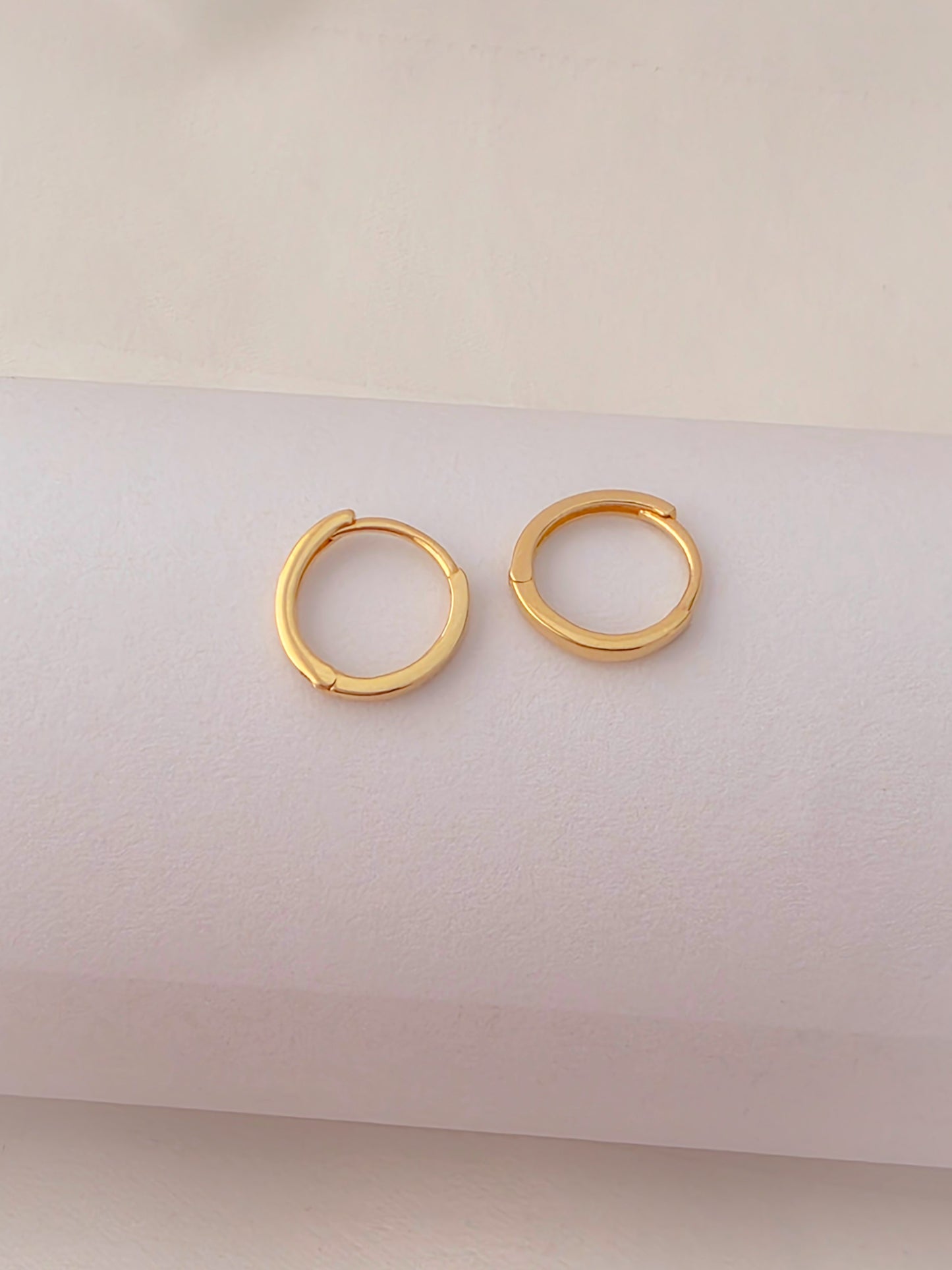 14K Gold Hoop Earrings designed for babies and young girls.