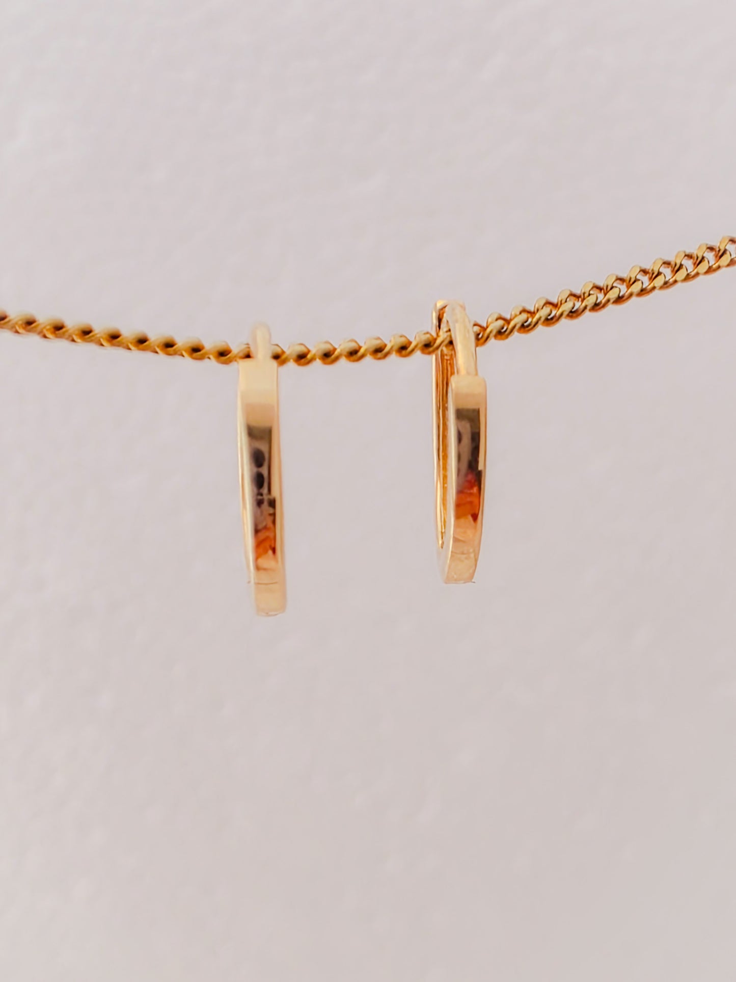 14K Gold Hoop Earrings designed for babies and young girls.