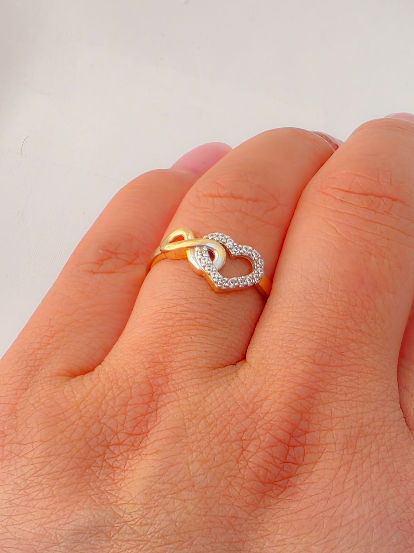 Infinity Heart Diamond Ring 14k gold