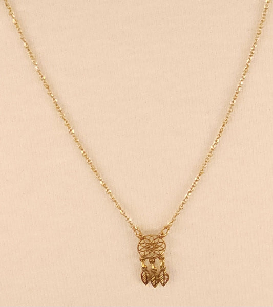 Necklace Mandala with 3 leaves.