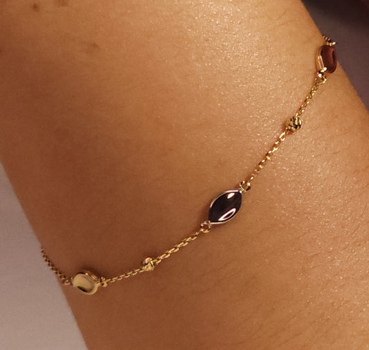 Bracelet Esferas Oro en 3 Colores.