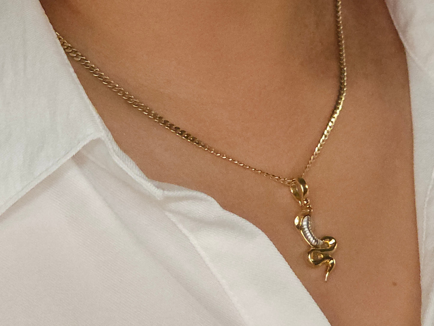 Pendant Cobra Gold 2 tone.