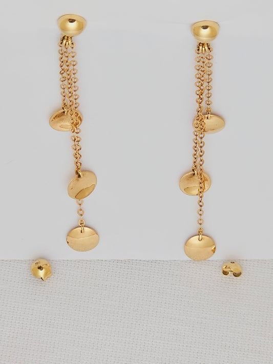 Aretes Colgantes con placas.