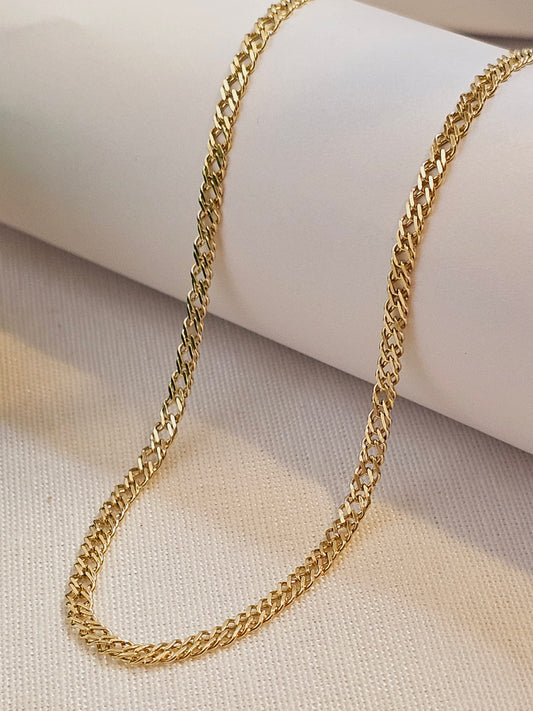 Choker Model Chain tejida gold solid 18k