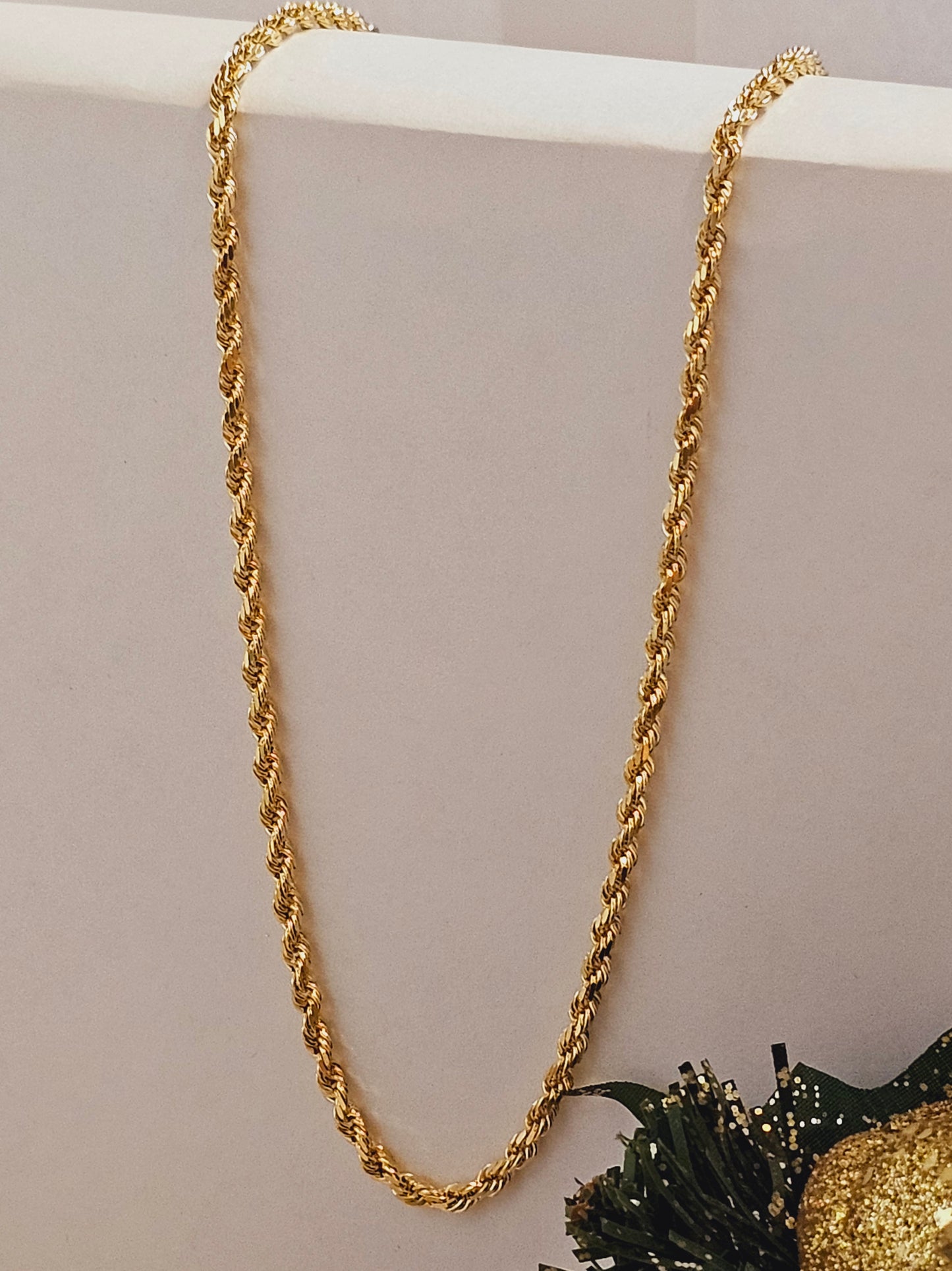 Solid Rope Chain 18 k Gold 20"
