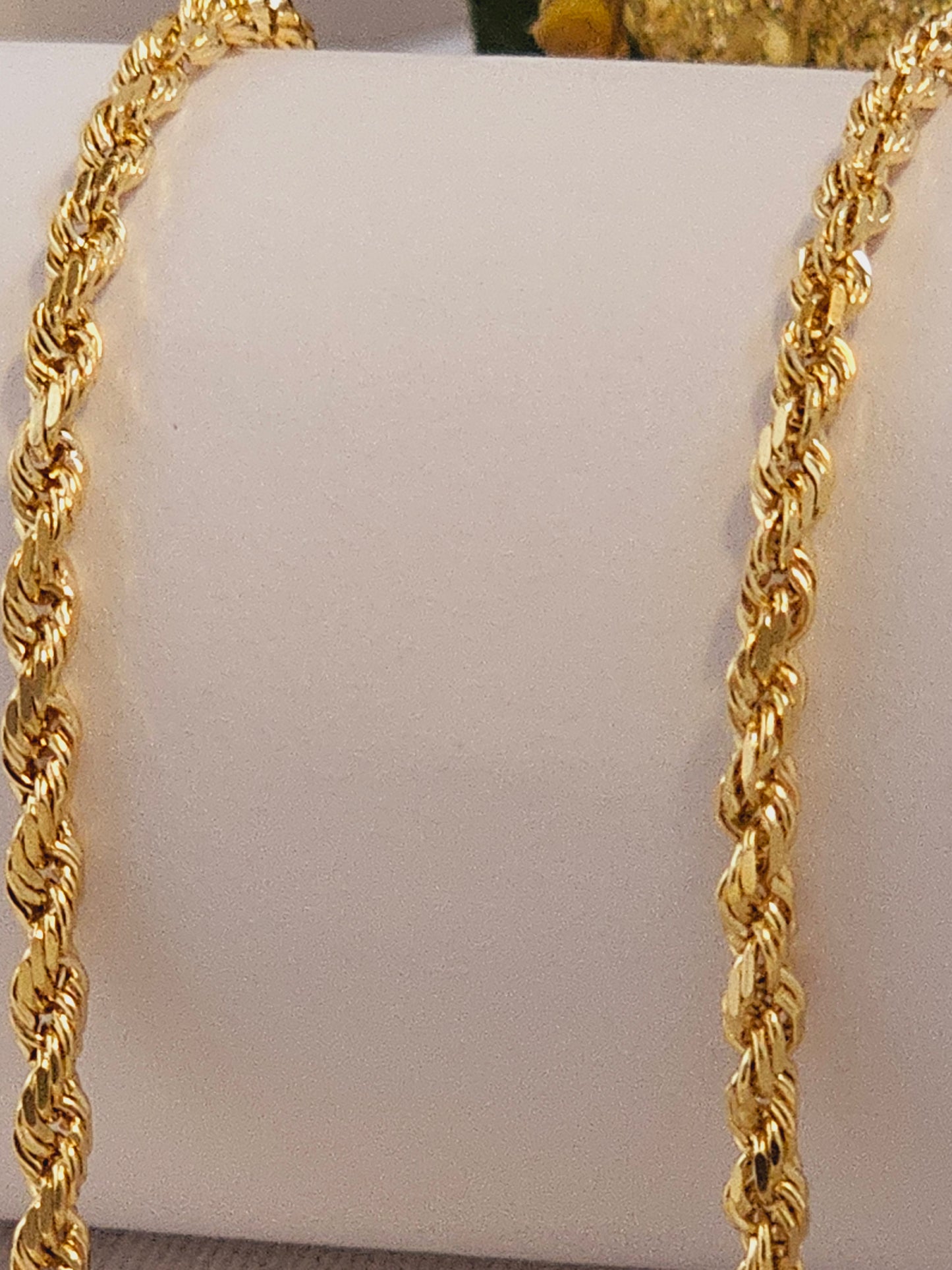 Solid Rope Chain 18k Gold 20"