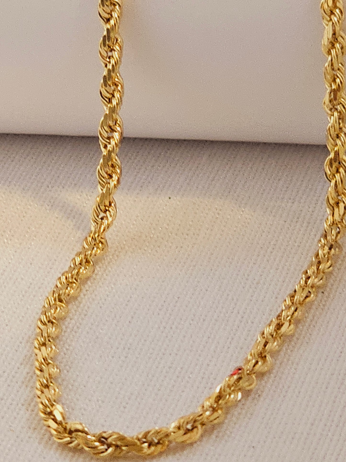Solid Rope Chain 18k Gold 20"