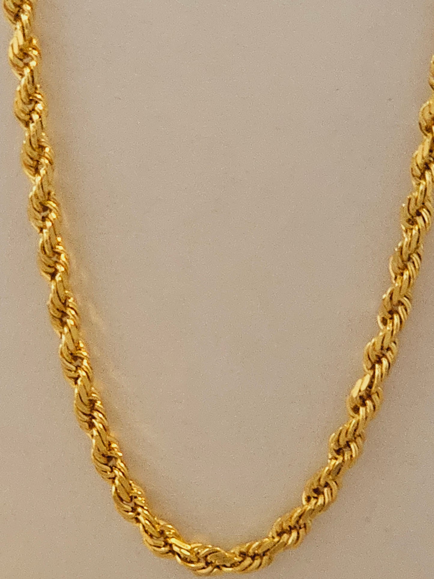 Solid Rope Chain 18k Gold 20"