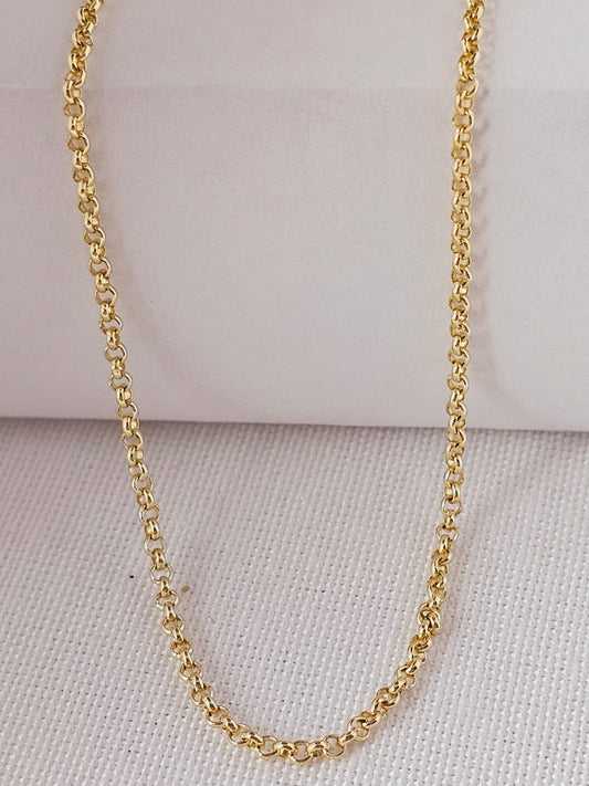 Solid Chain rolo gold 18k