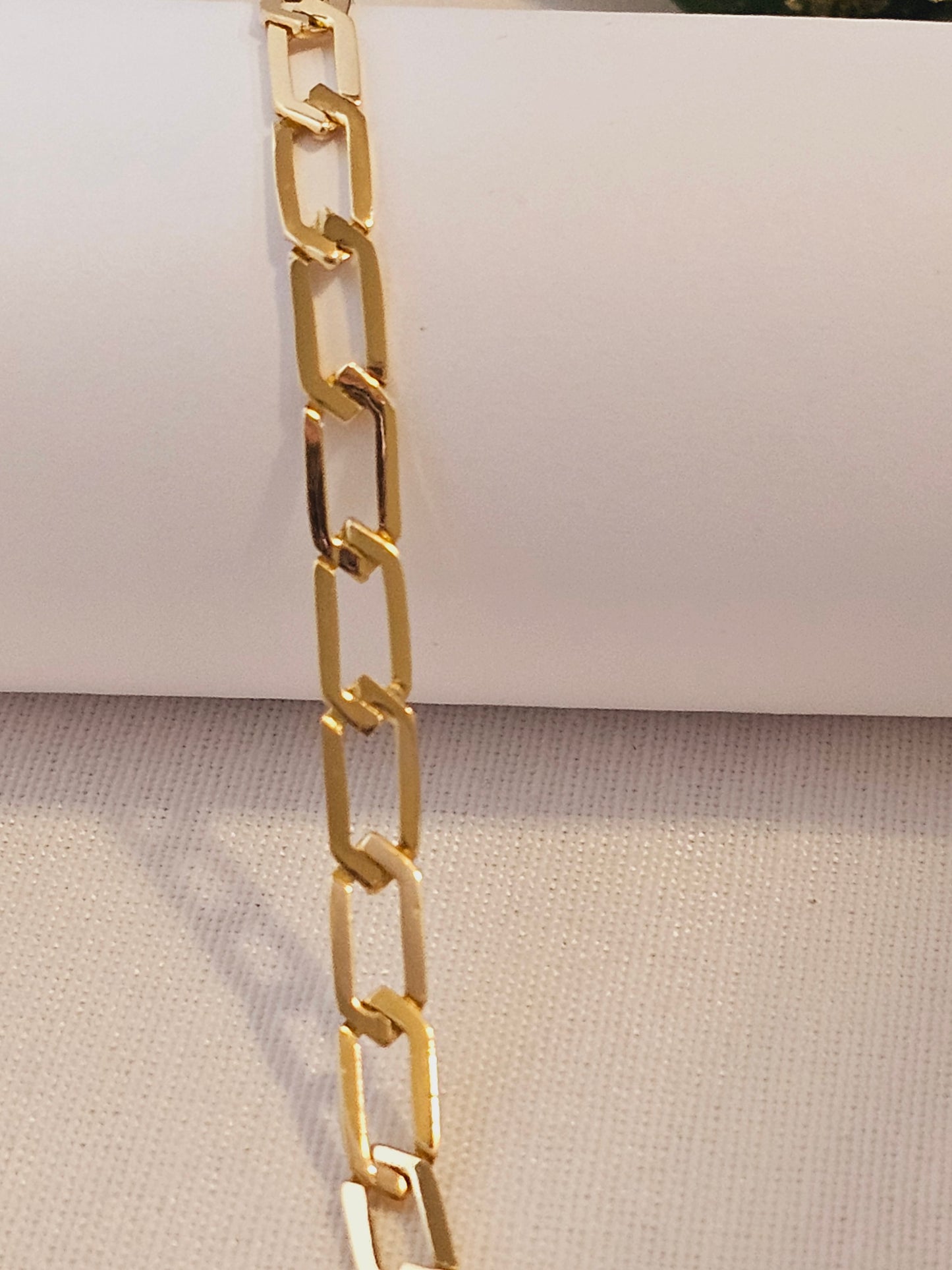Hexagonal chain for men solid 18 karat gold 20"