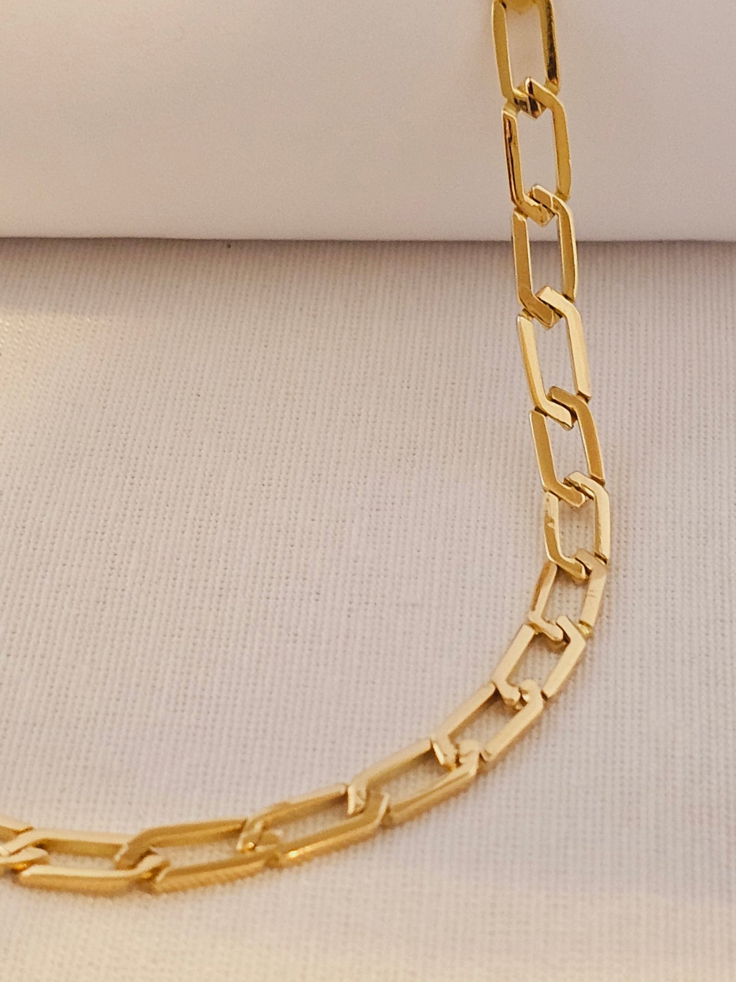 Hexagonal chain for men solid 18 karat gold 20"