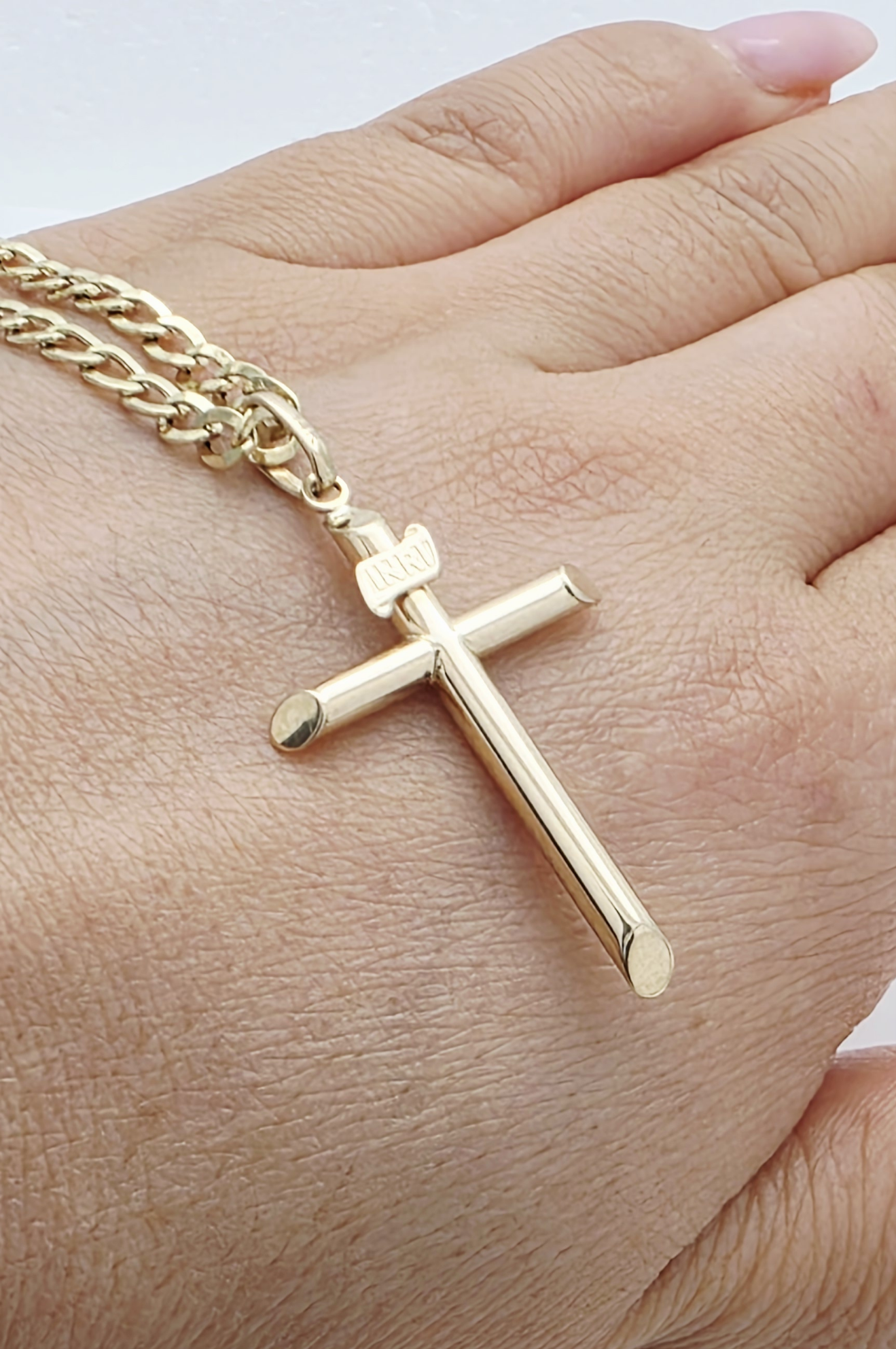 Cross pendant gold 14k
