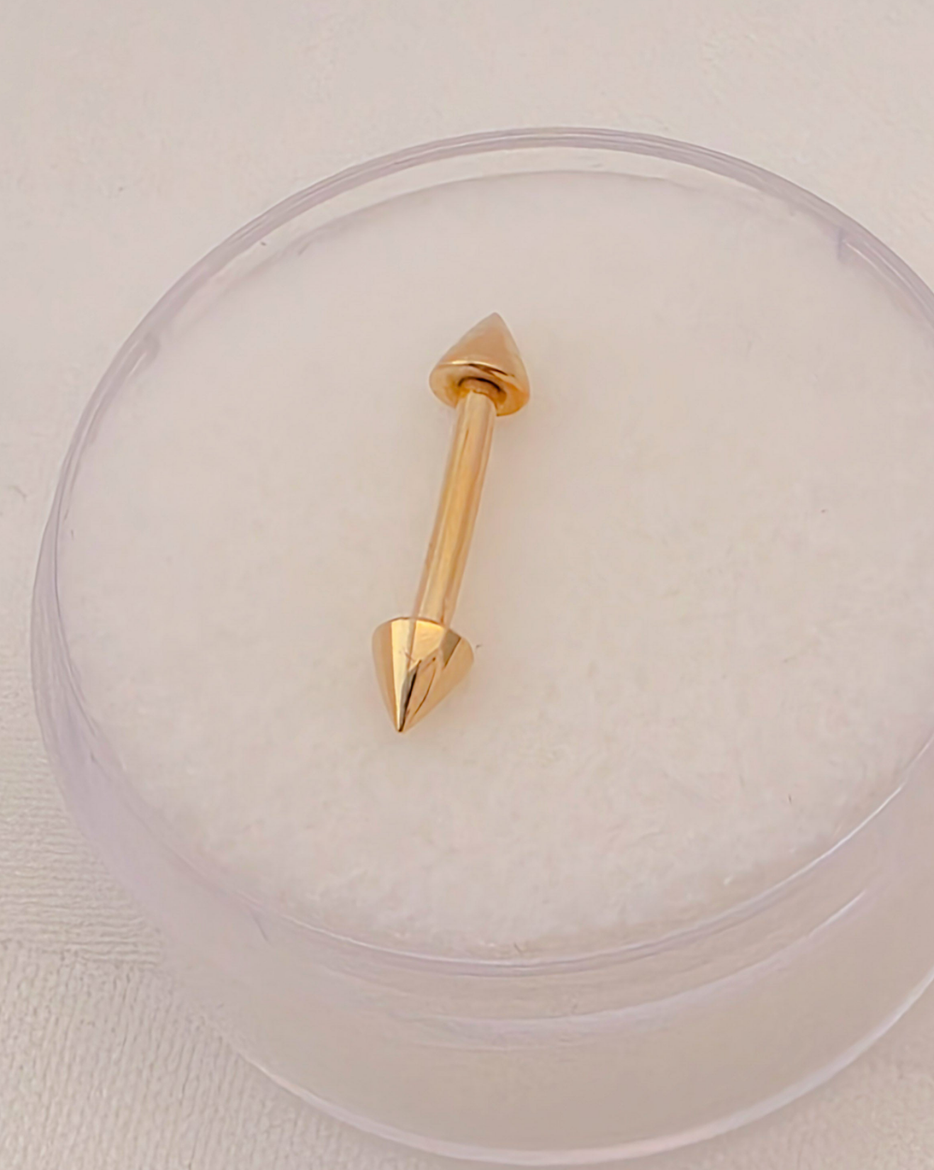 Arrow Eye brow piercing 14k gold