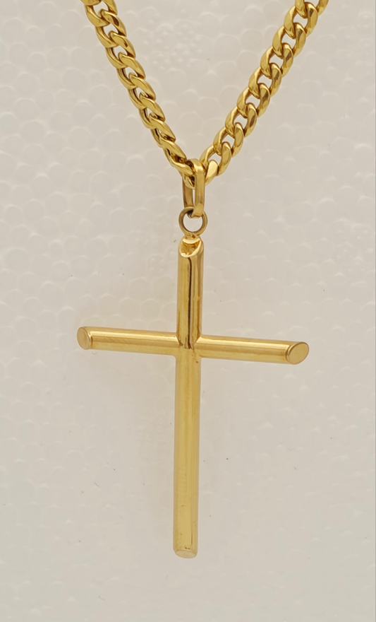 Cross pendant gold 14k