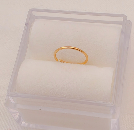Plain nose  ring 14k gold