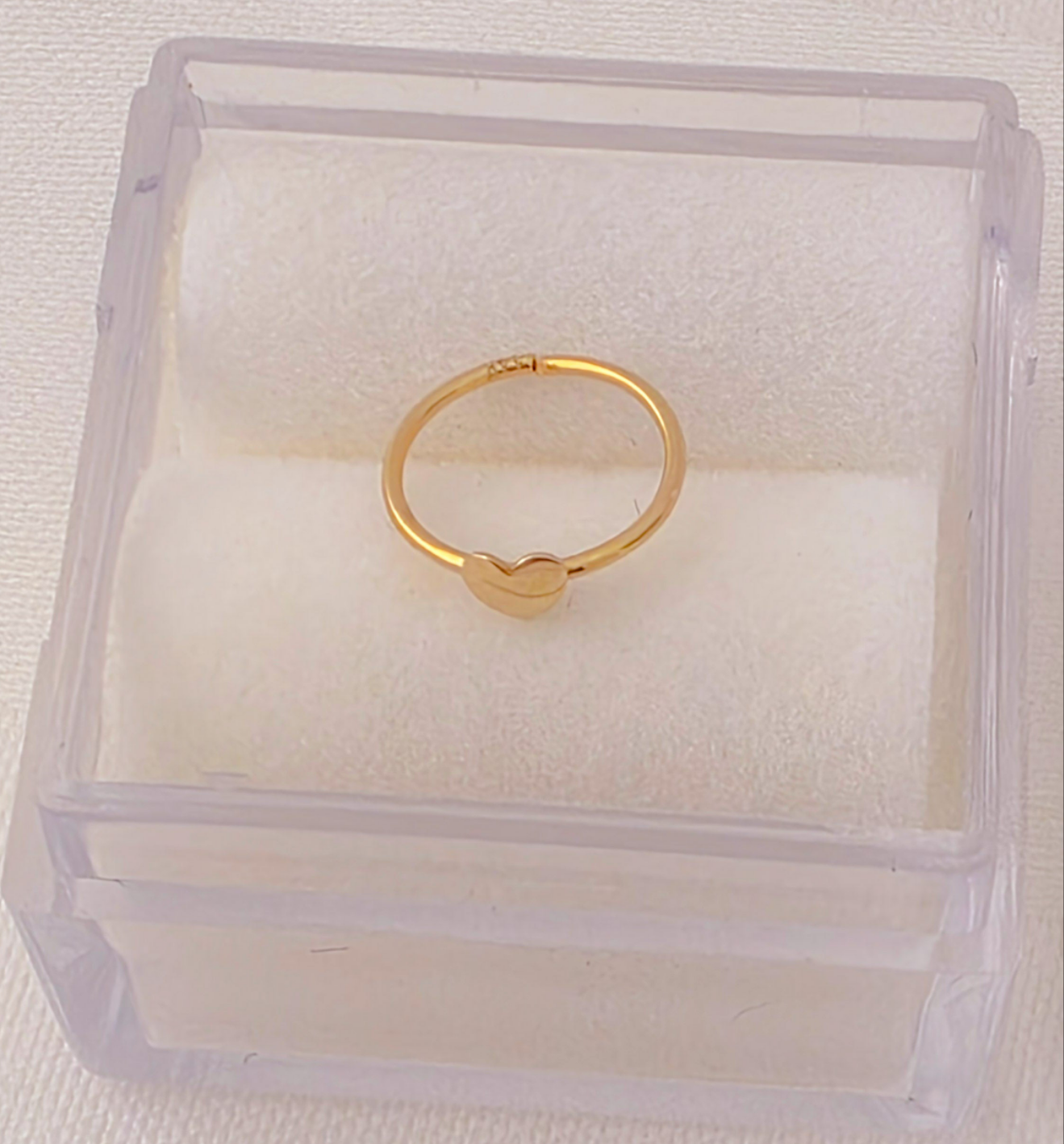 Heart nose ring 14k gold