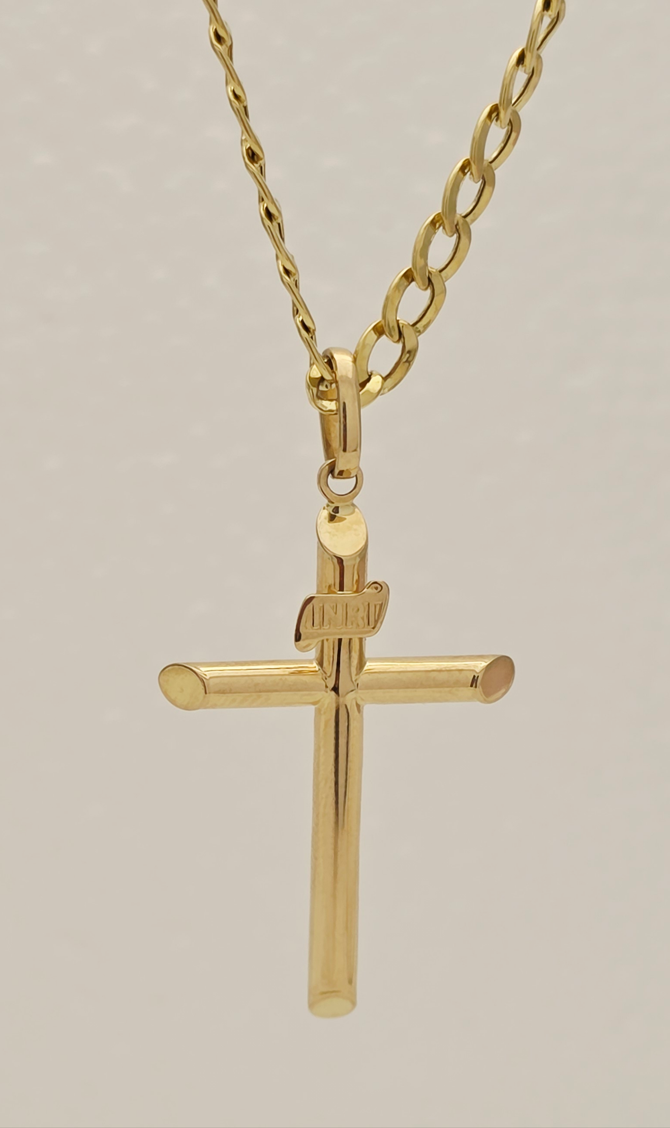 Cross pendant gold 14k