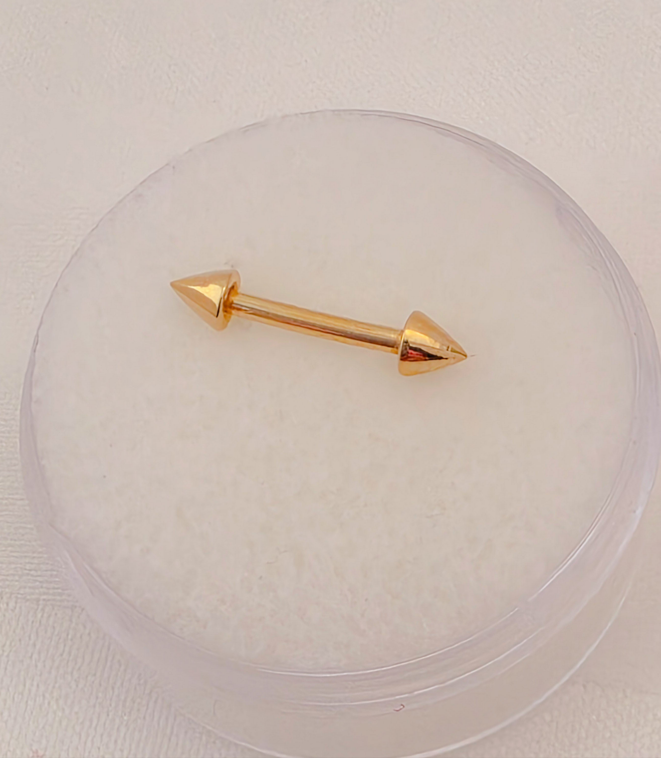 Arrow Eye brow piercing 14k gold