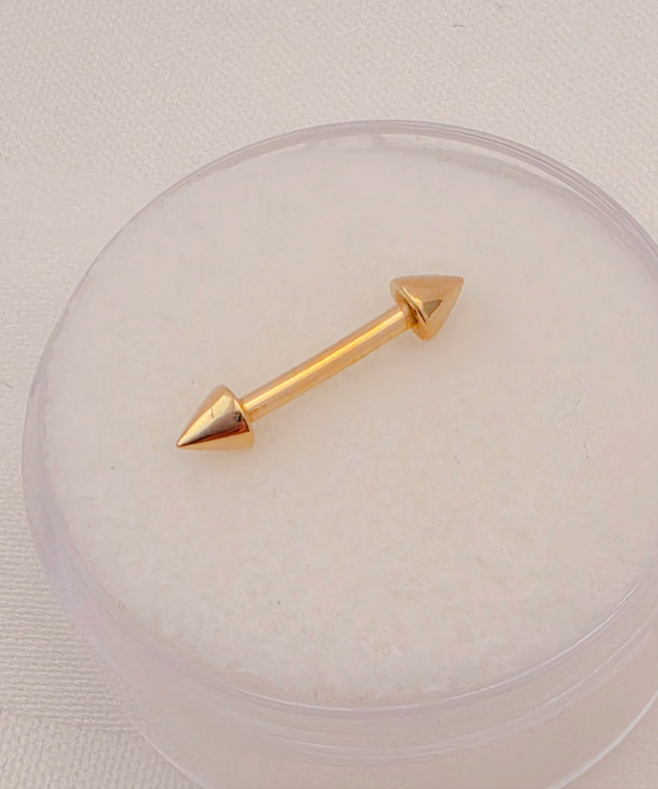 Arrow Eye brow piercing 14k gold