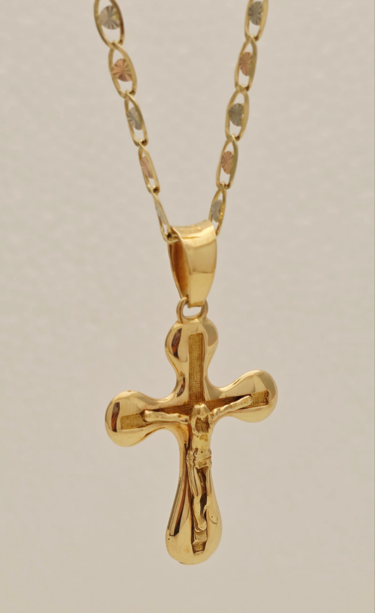 Cross pendant gold 18k
