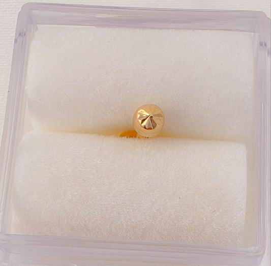 Piercing 14k gold, diamond cut ball cartilage