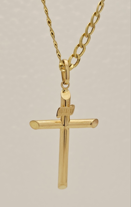 Cross pendant gold 14k