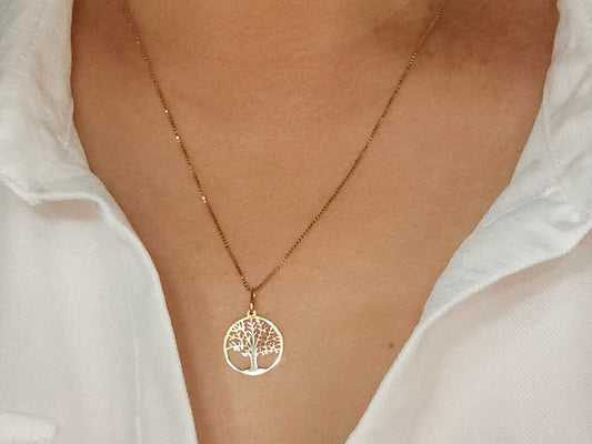 Veneciana Necklace with Tree of Life Pendant.