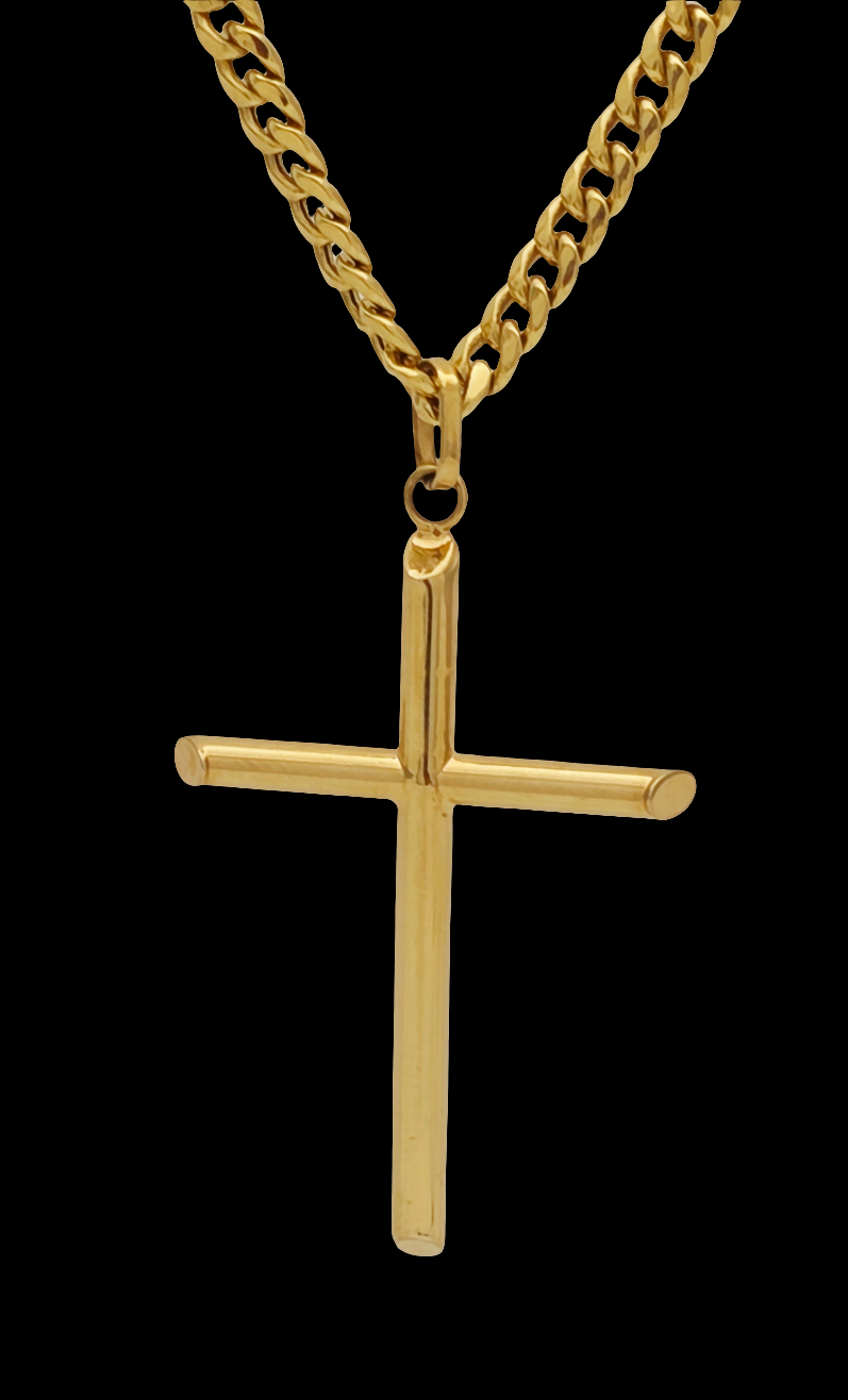 Cross pendant gold 14k
