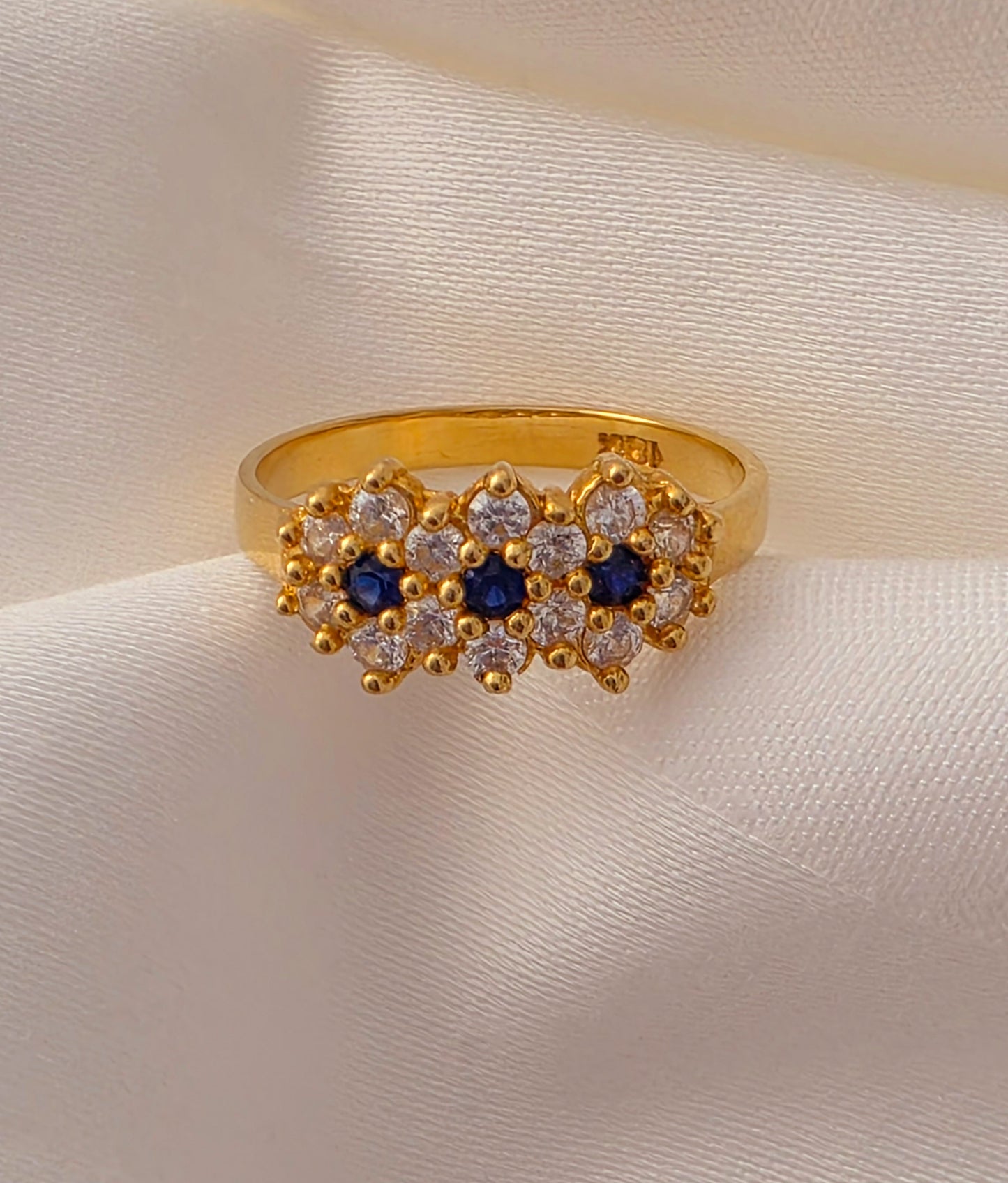 3 Stone Cluster Ring.