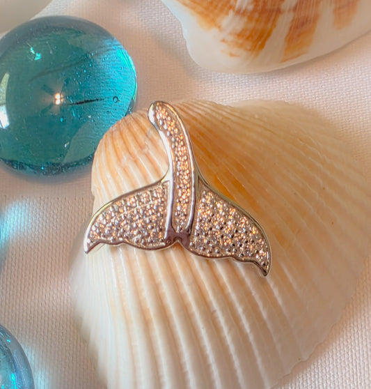Silver 925 Whale Tail Pendant