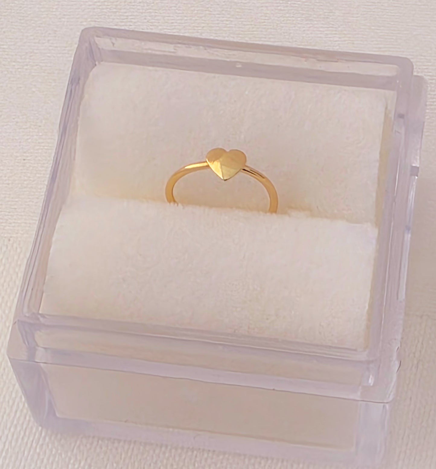 Heart nose ring 14k gold