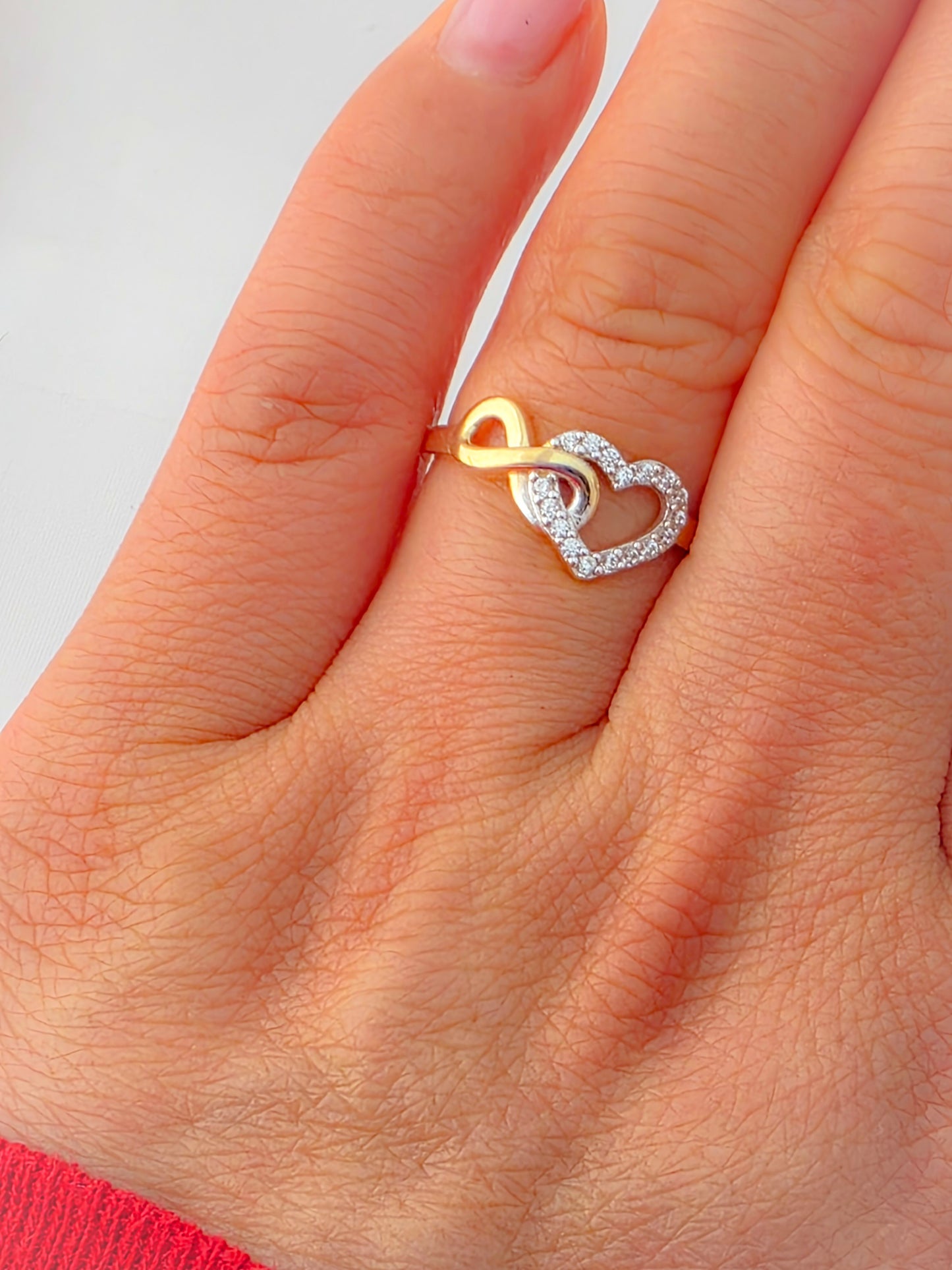Infinity Heart Diamond Ring 14k gold