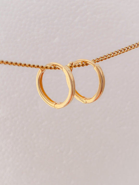 14K Gold Hoop Earrings designed for babies and young girls.